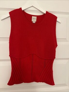 Maeve Ribbed Sleeveless Sweater